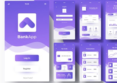 many screen whith banking App